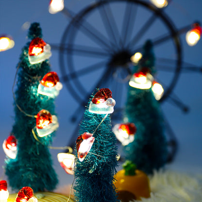 Battery Powered Christmas Hat String Lights Decoration