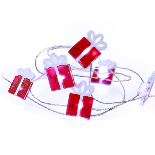 Battery Operated Christmas Gift Box Shape LED String Lights | GLODD - glodd.com